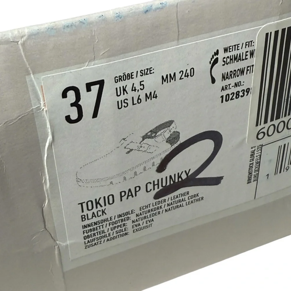 Birkenstock Tokio Papillio Chunky Leather - Black - Picture 15 of 16